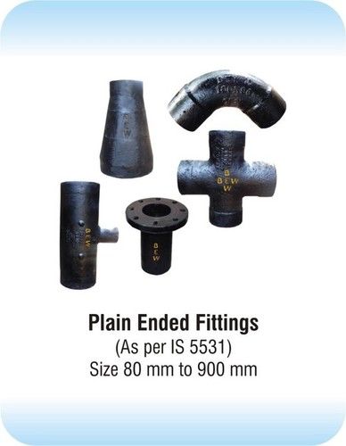 Black Plain Ended Cast Iron Fittings