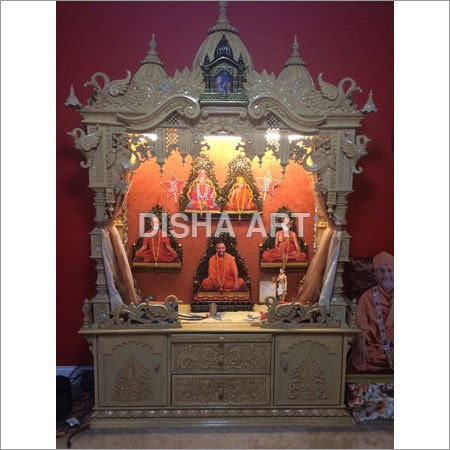 Hari Dham Peacock Wooden Mandir