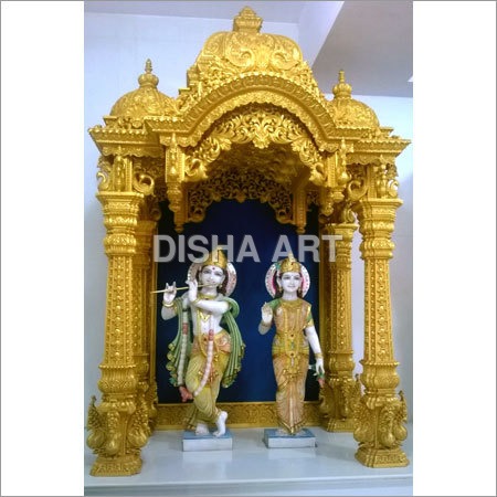 Full Carving Wooden Mandir
