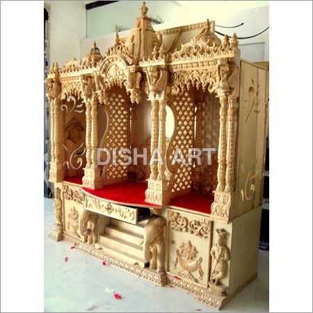 Elephant Bej Wooden Mandir