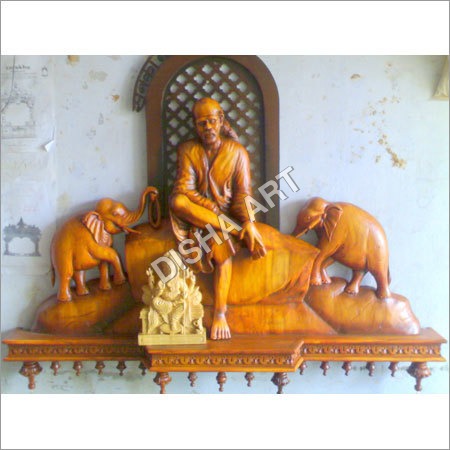 Wooden Sai Statue