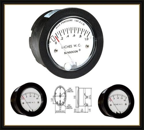 Sensocon USA Miniature Low Cost Differential Pressure Gauge Series S-5000-50MM