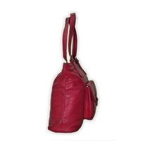 Finished Leather Tote Color Red