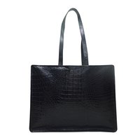 Finished Leather Tote Color Black