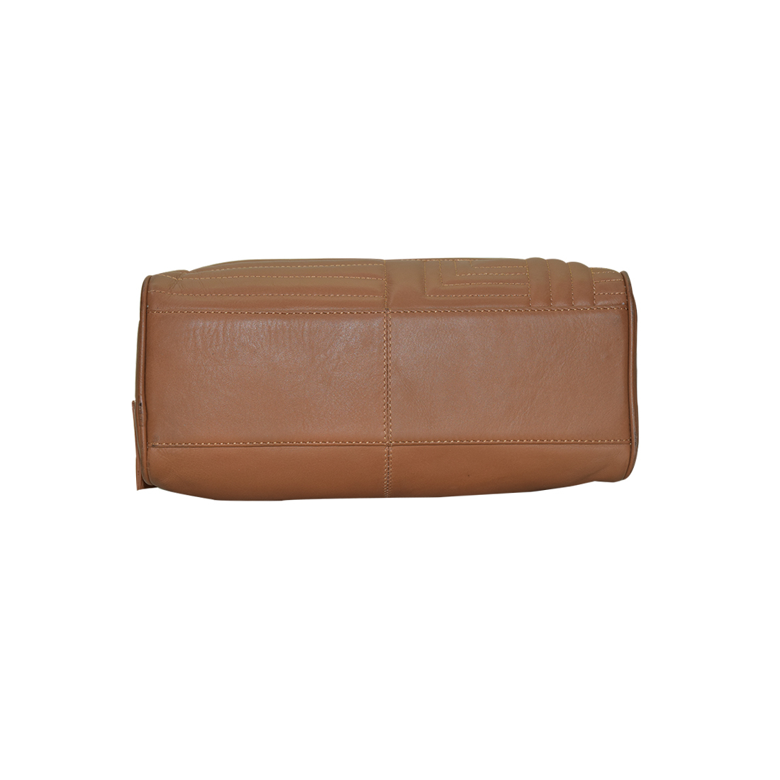 Finished Leather Handbag Color Tan
