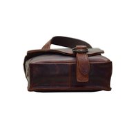 Leather Messenger Crossbody Bag