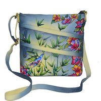 Hand Painted Leather Sling Bag Colorful