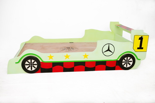 Kids Car Bed - Shesham Wood, 2159x939.8x609.6 mm, Multicolor Finish | Handmade Artwork, Carpenter Assembly, Indoor Furniture