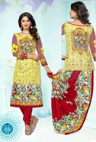 Yellow Rajia Sultan 5 Star Printed Salwar Kameez