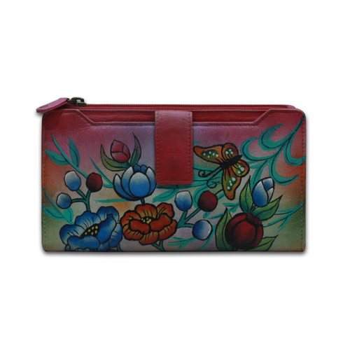 painting on leather wallet