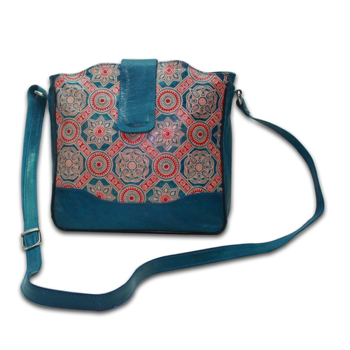 Hand Painted Leather Shantiniketan Bags