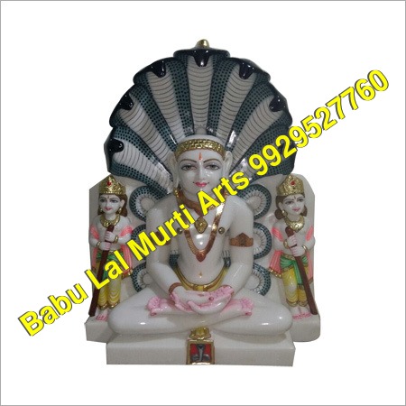 Marble Shwetambar Statue