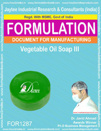 Vegetable Oil Soap III Formulation - Downloadable Document File, Instant Email Delivery, E-Book Format