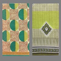 Parrot Green Cotton Printed Saree