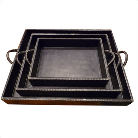 Leather Rexine Tray