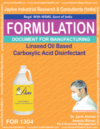 Linseed Oil Based Carboxylic Acid Disinfectant - E-Book Guide for Manufacturing Process, Instant Download to Your Email