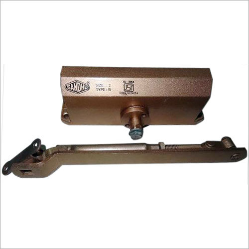 Hydrological Door Closer - Aluminum, 8-10 cm Size, Golden Brown | Adjustable Latching & Closing Speed, Stainless Steel Screen Netting