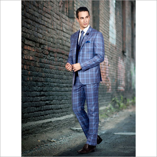 3 Piece Checked Suit