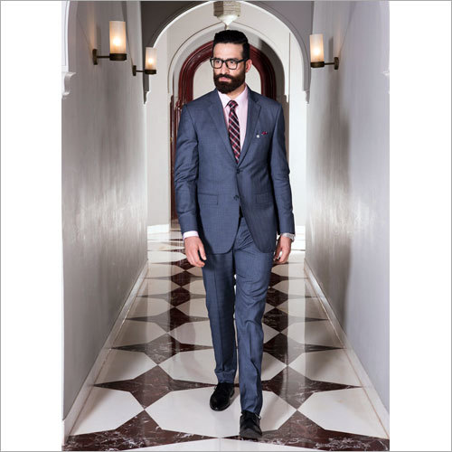 Notch Lapel Blue Suit