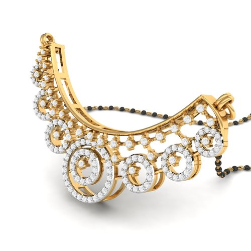 Natural Stylish Diamond Mangalsutra