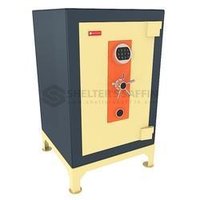 Electronic Safety Locker - Iron, 36x24x21 Inches, Grey & Ivory | Inbuilt Battery, Alarm System, Single Door Safe