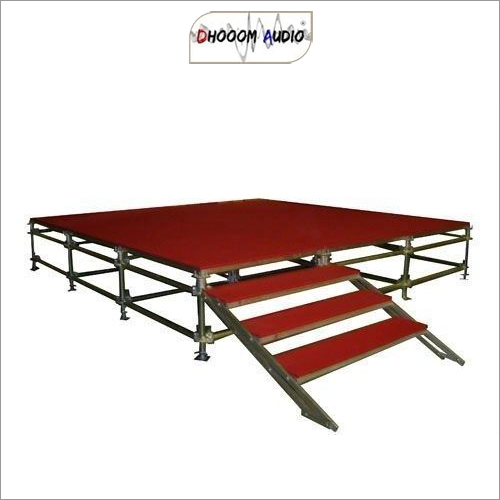 Sky Folding Aluminum Stage Truss - Aluminum Alloy 50/4 mm, 4ft x 4ft, Red | Foldable, Portable, Adjustable Height, Lightweight