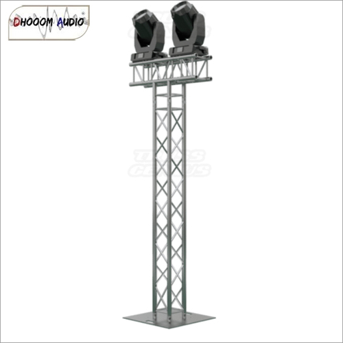 Sharpy T-Truss - Iron Material APL Pipe, 1.4mm Thickness, 16 Feet Size, Silver Paint | Perfect for Outdoor Lighting Decoration