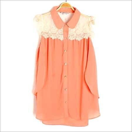 Sleeveless Polyester Laced Top