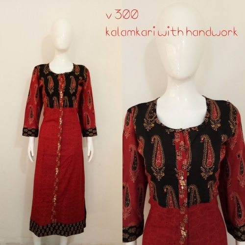 Ethnic Cotton Blend Kurti Dress - Color: All Type