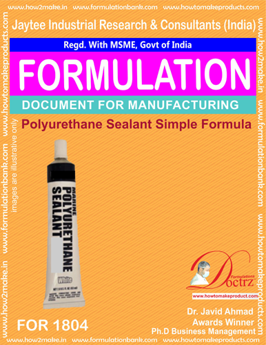 Sealants Manufacturing Formula's