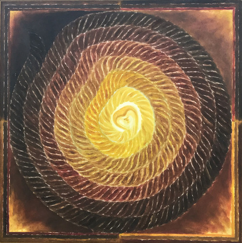 Udayraj Gadnais - Shesh Naag, 32" x 32" Indian Art Display