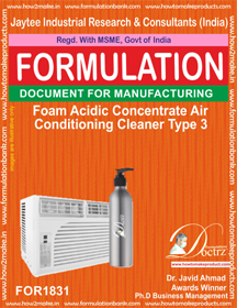 Foaming Acidic AC Cleaner Concentrate Type 3 - E-Book Download, Instant Access via Email or CD, Convenient Online Payment Options
