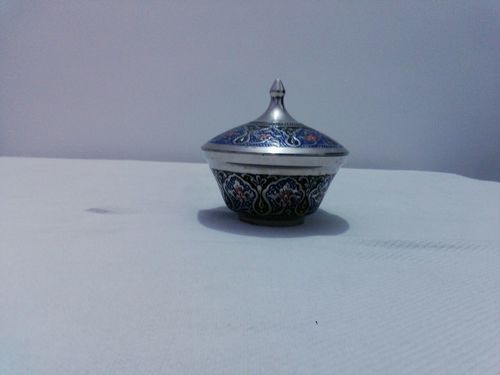 Enamel Colored Sugar Pot