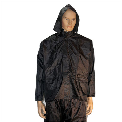 Mens PVC Hooded Rain Jacket