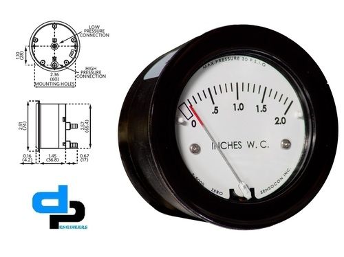 Sensocon USA Miniature Low Cost Differential Pressure Gauge Series Sz-5010