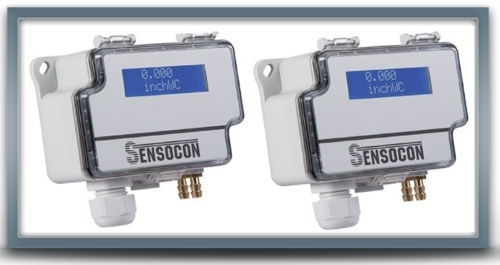 Sensocon USA Differential Pressure Transmitter Series DPT1-R8 - Range  -6.4 - 6.4 mmWC