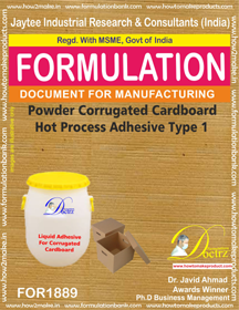 Corrugation Adhesive Formuation