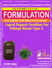 Liquid organic fertilizer for foliage house type 2