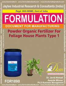 Powder organic fertilizer for foliage house type 1
