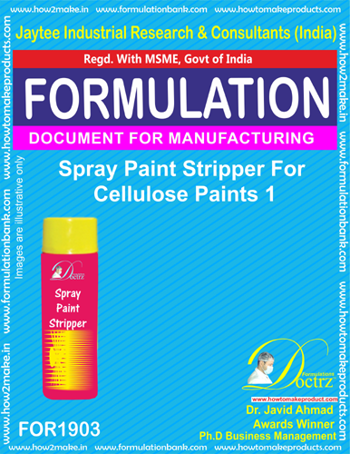 Spray Paint Stripper - Cellulose Paint Remover Formulation (FOR1903) | Effective Surface Preparation Guide, E-Book Format