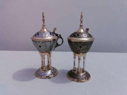 Brass Incence Burner Enamel Colred