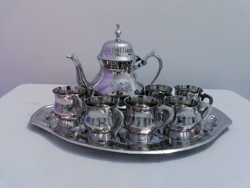 Silver Engrave Tea Set