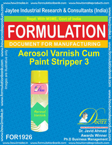 Aerosol varnish and paint stripper formula 3