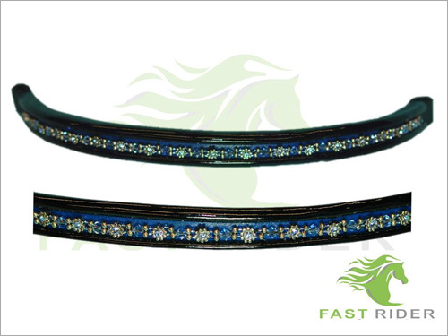 LBB-6 Brow Band - Leather 120-140cm Black, Buckle Fastening, Elegant Durable Comfortable