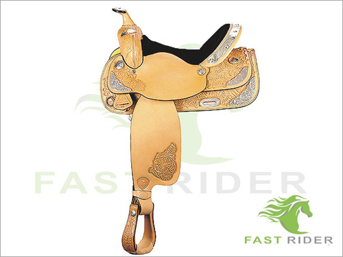 Leather Western Saddle - Leather, 15-17" Seat, Tan | Durable, Comfortable, Reliable Support, Enhanced Control