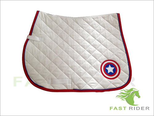 Saddle Pad - Cotton Polyester Blend, 18"x24", Off-White | Shock Absorption, Comfort, Protection, Moisture-Wicking