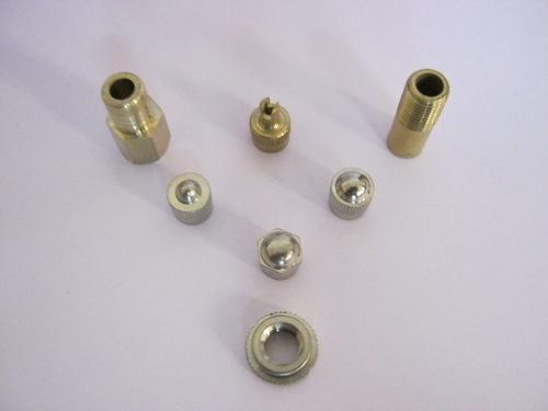 Brass Auto Component - Brass, 2-5 Millimeter Thickness, Golden and Silver Color | Polished Round Design for Plumbing and Electrical Use