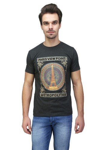 Mens Round Neck Printed T-Shirt