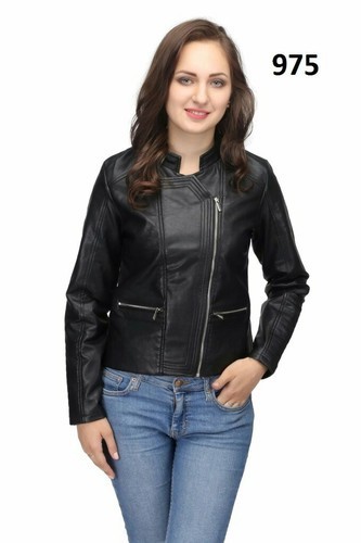 Ladies Leather Jackets - 100% Leather, S-XL, Black | Warmth, Stylish, Durable, Comfortable, Zippered Pockets