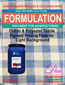 E Books Cotton & Polyster Textile Pigment Printing Paste For Light Background